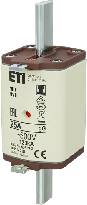 Kép erről: NH1/I gG 25A/500V