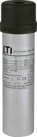 Kép erről: LPC 2,5 kVAr, 400V, 50Hz