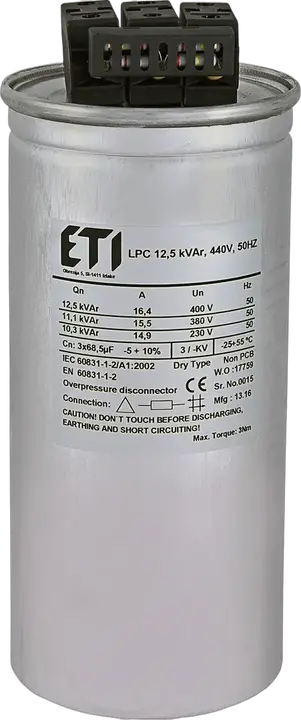 Kép erről: LPC 12,5 kVAr, 440V, 50Hz