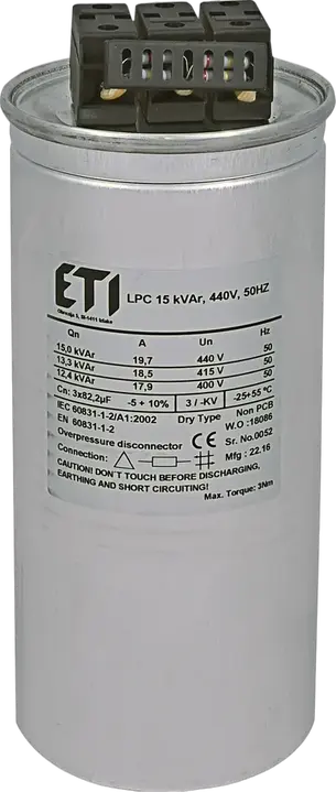 Kép erről: LPC 15 kVAr, 440V, 50Hz