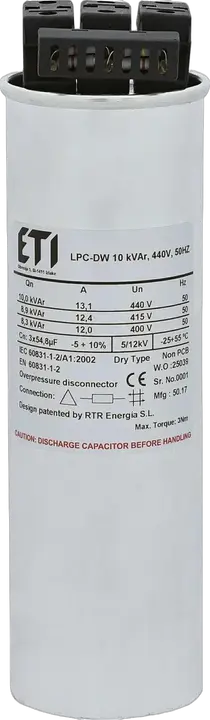 Kép erről: LPC-DW 10 kVAr, 440V, 50HZ