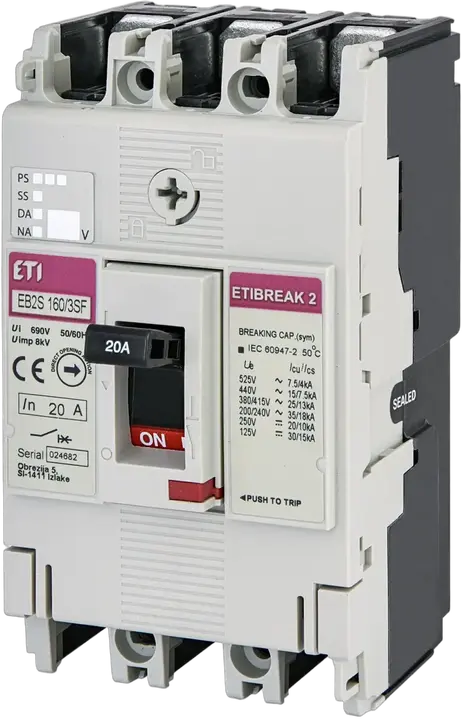 Kép erről: EB2S 160/3SF 20A 3p