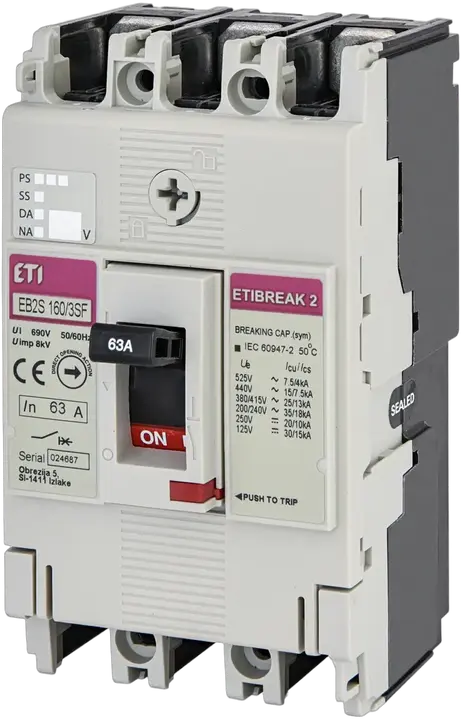 Kép erről: EB2S 160/3SF 63A 3p