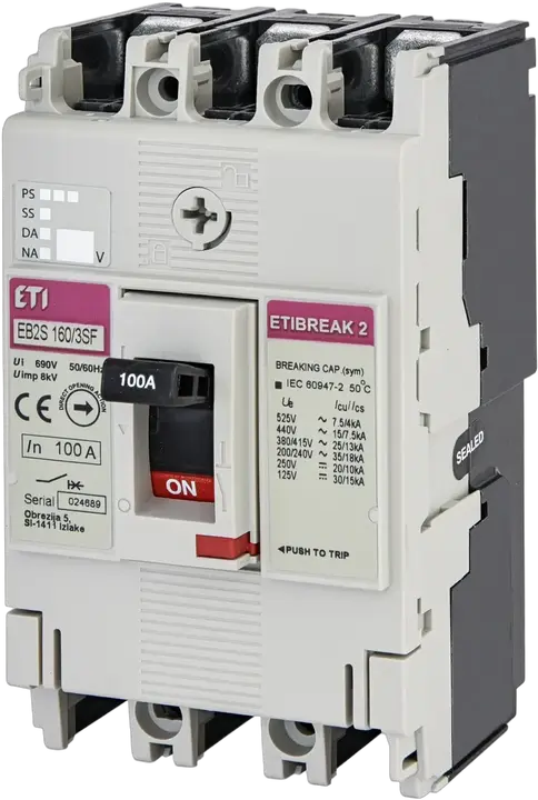 Kép erről: EB2S 160/3SF 100A 3p