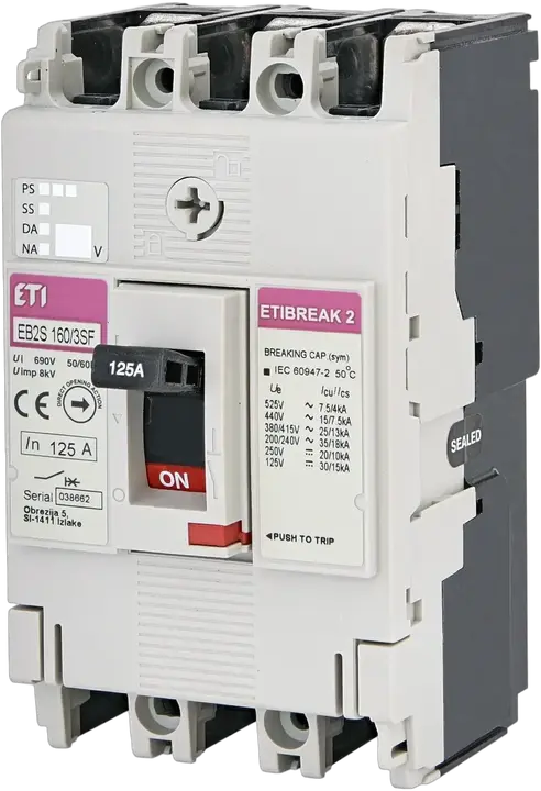 Kép erről: EB2S 160/3SF 125A 3p