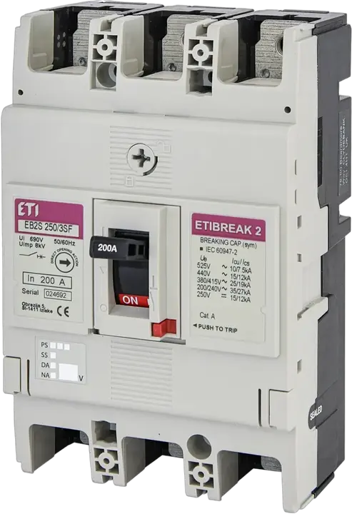 Kép erről: EB2S 250/3SF 200A 3p