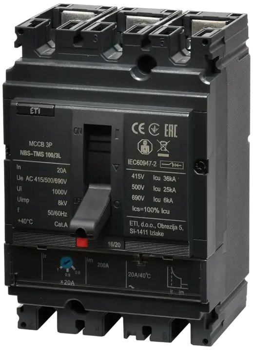 Kép erről: NBS-TMS 100/3L  20A 3P