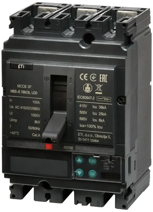 Kép erről: NBS-E 100/3L LCD 100A 3P
