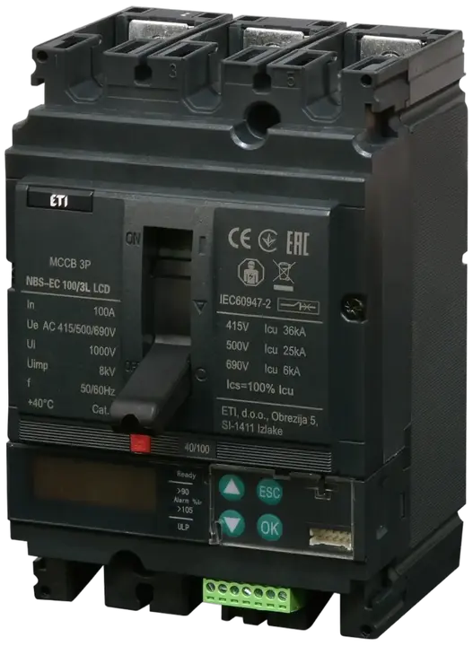 Kép erről: NBS-EC 100/3L LCD 100A 3P
