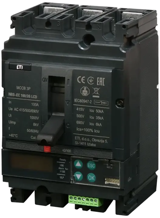 Kép erről: NBS-EC 100/3S LCD 100A 3P