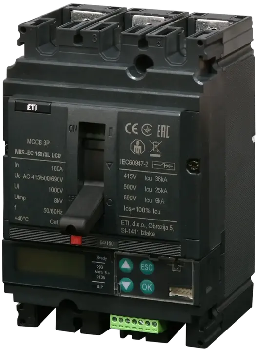 Kép erről: NBS-EC 160/3L LCD 160A 3P