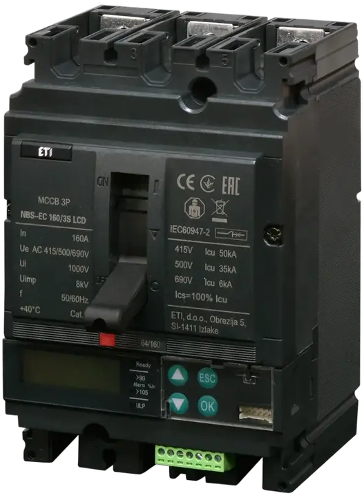 Kép erről: NBS-EC 160/3S LCD 160A 3P