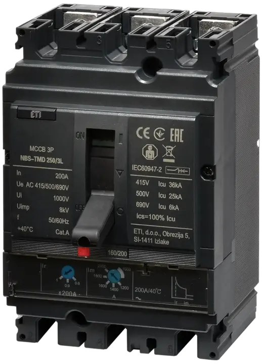 Kép erről: NBS-TMD 250/3L 200A 3P