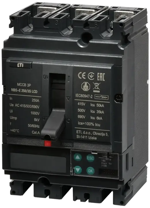 Kép erről: NBS-E 250/3S LCD 250A 3P