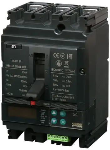 NBS-EC 250/3L LCD 250A 3P