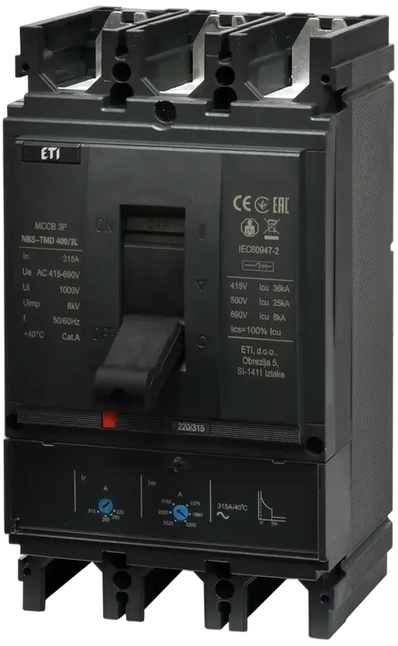 Kép erről: NBS-TMD 400/3L 315A 3P
