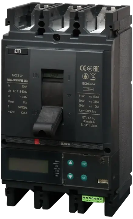 Kép erről: NBS-EC 630/3S LCD 630A 3P