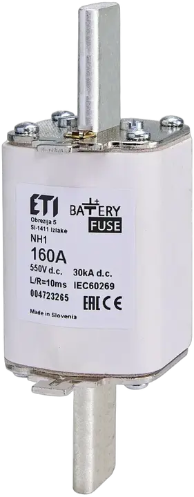 Kép erről: NH1 gBat 160A/550V DC